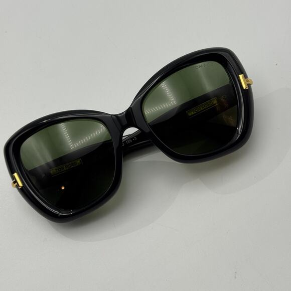 Tom Ford Sunglasses Icon TF1279 01N Black Butterfly Frame Green Lens 55mm New main image 10